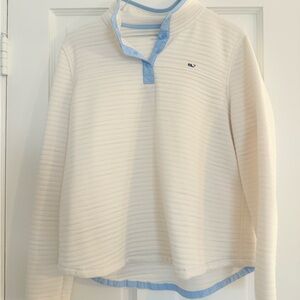Vineyard Vines Cream and Blue  Sweatshirt